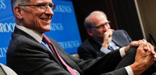 Chairman Tom Wheeler speaking at the Brookings Institution in Washington,