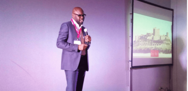 Kunle Awosika, GM, Microsoft East Africa, giving his keynote during