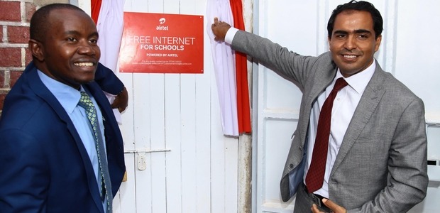 ICT Cabinet Secretary Joe Mucheru and Airtel Kenya CEO Adil