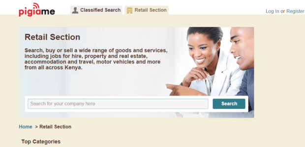 PigiaMe’s retail section to help businesses establish strong online presence