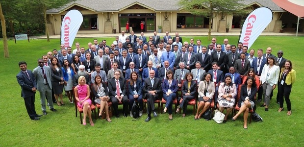 A group photo of Canon Africa partners during the Annual