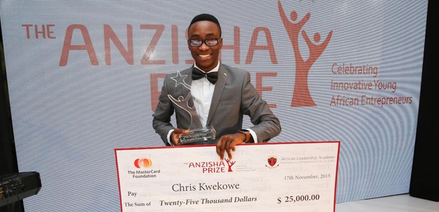 Nigeria’s Chris Kwekowe wins Anzisha 2015 Grand Prize, pockets $25,000