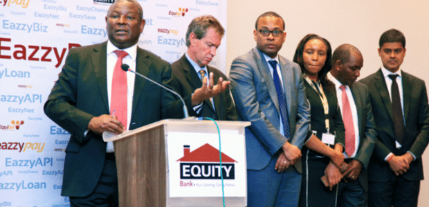 Equity Group's CEO Dr. James Mwangi with his team during