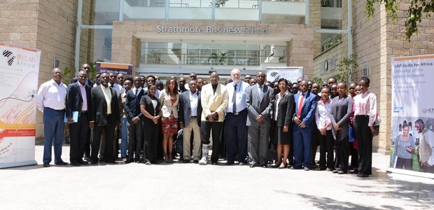 Strathmore University, SAP and Kenya's Ministry of ICT Officials pose