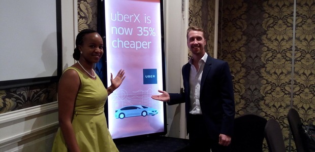 Nate Anderson, Uber’s GM for East Africa (Right) with a