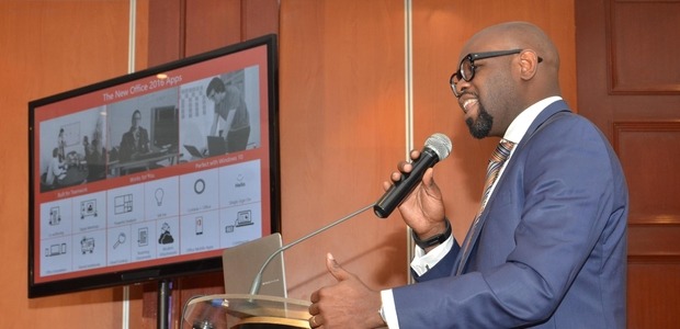 Microsoft Kenya Country Manager, Kunle Awokisa, during launch of Office