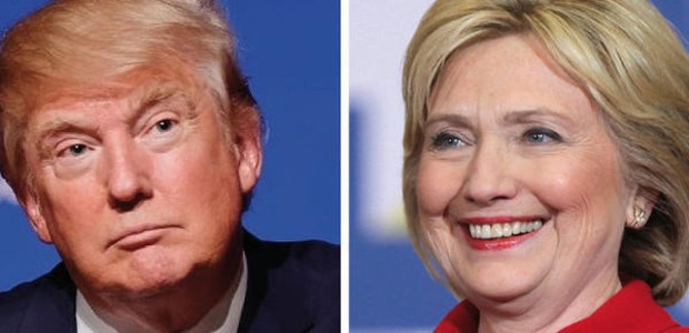 Donald Trump Aug. 19, 2015; Hillary Clinton by Gage Skidmore;