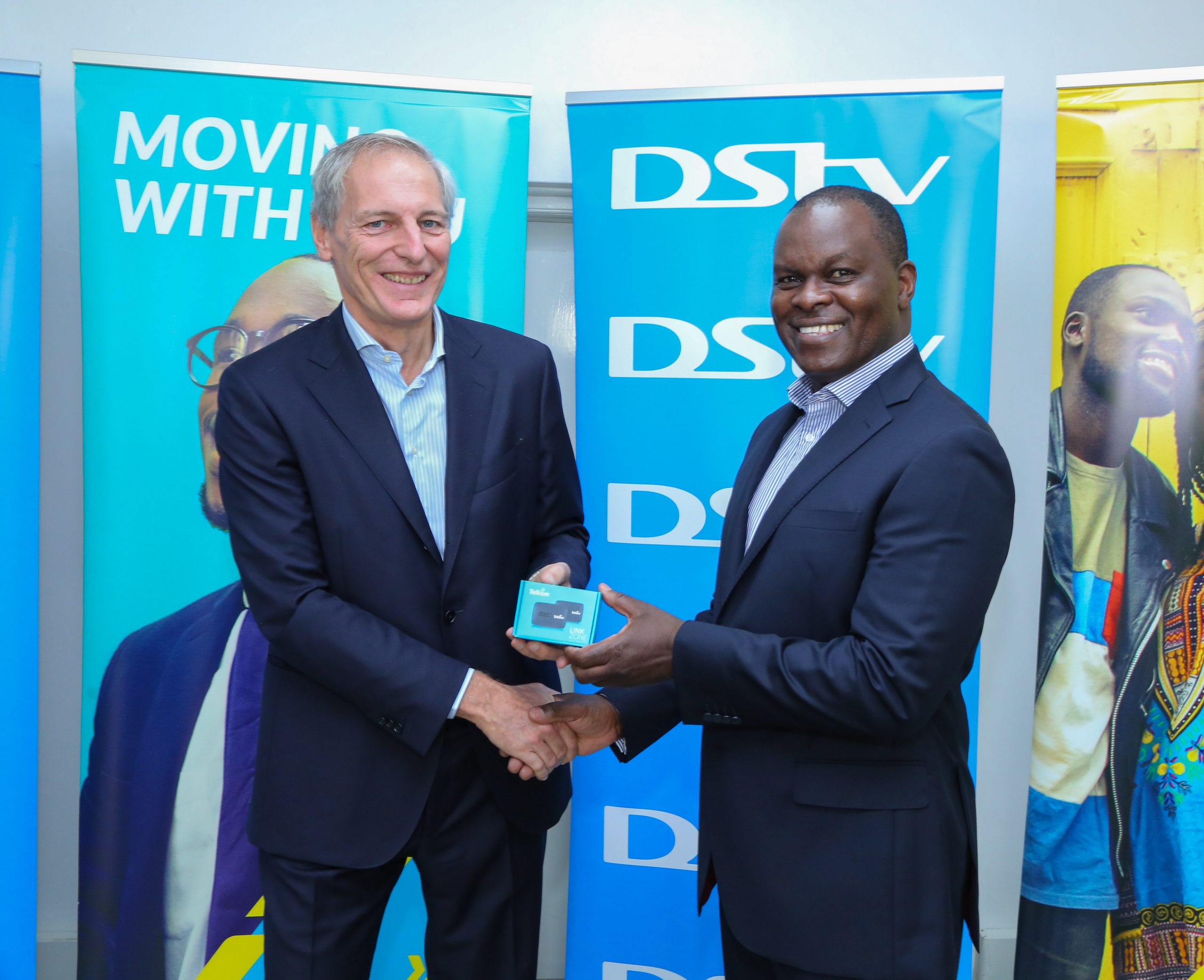 (Left) Aldo Mareuse, Telkom Chief Executive Officer and Eric Odipo