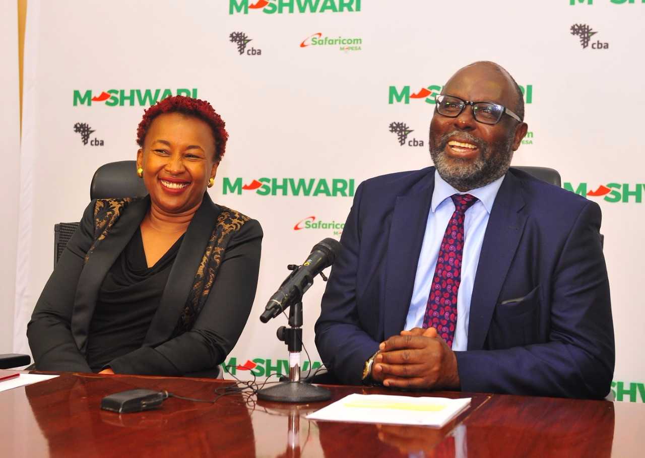 (L)Safaricom Director Consumer Business Sylvia Mulinge and CBA Group Managing