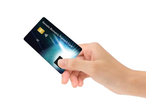 hand holding blank card isolated with clipping path inside