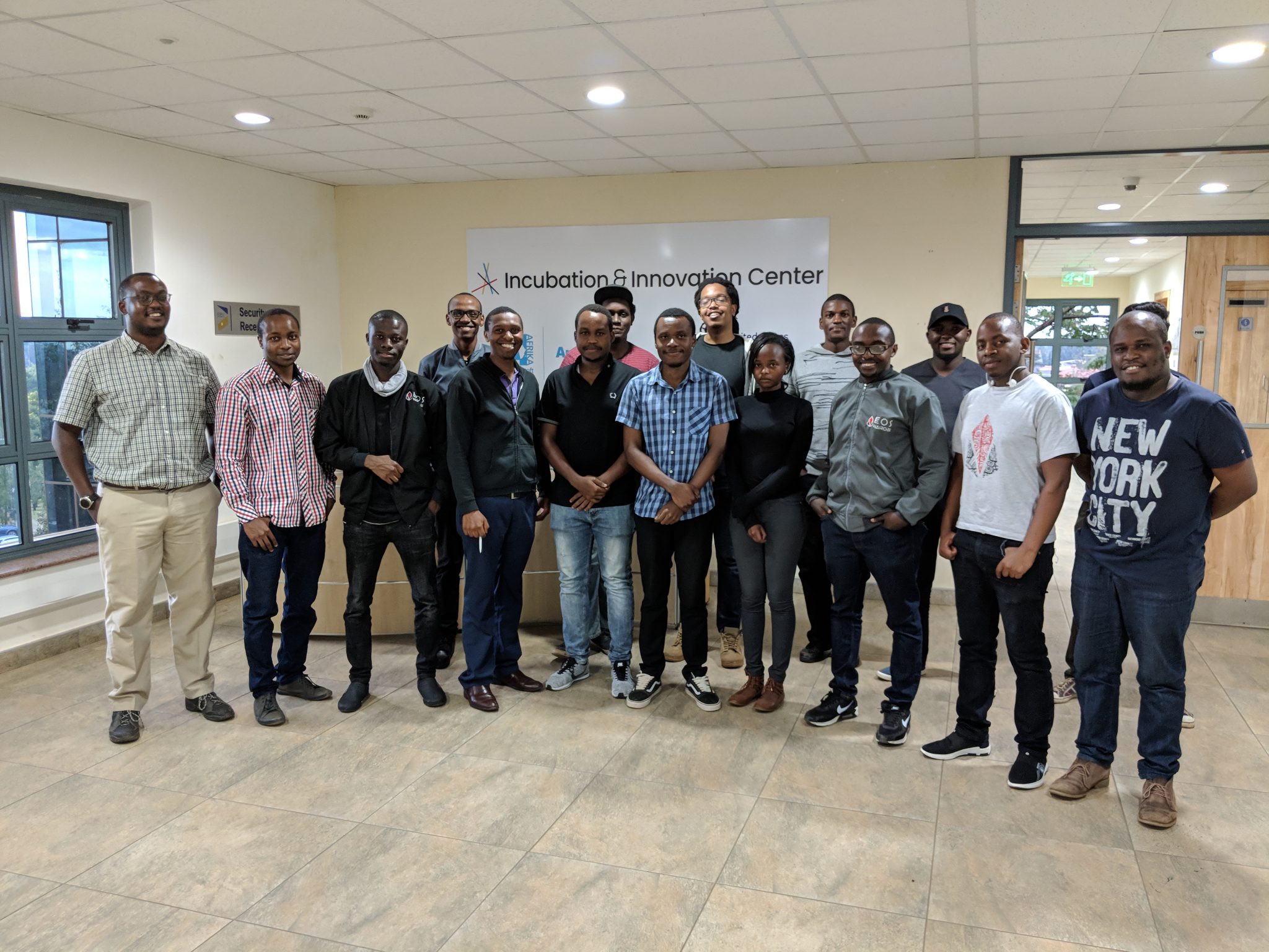 The global blockchain hackathon Africa Virtual winners pose for a