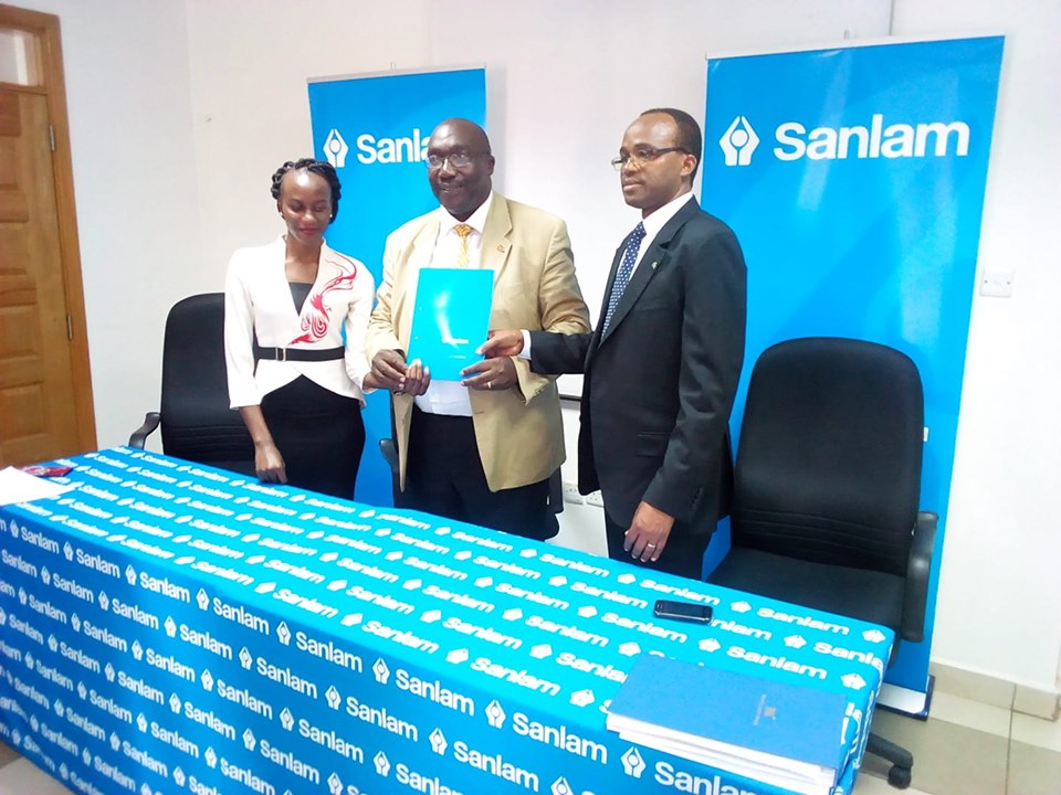 Sanlam Chief Executive Office, John Lintari, on the right, is