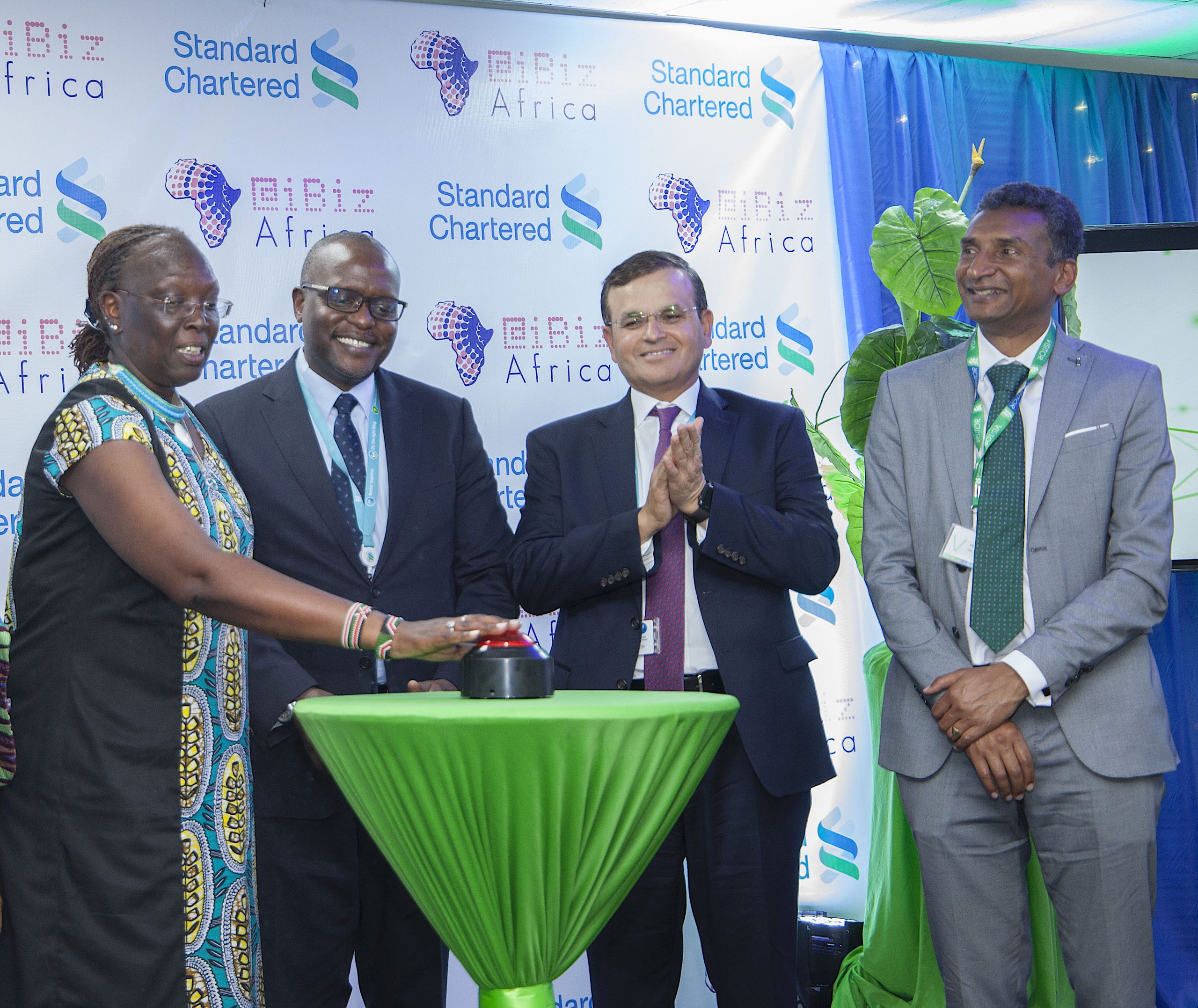 (L-R) Betty Maina, PS Trade and Industries, CEO Stanchart bank