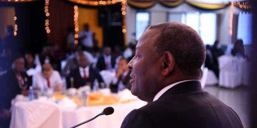 Equity Bank Group CEO James Mwangi during the bank's half-year