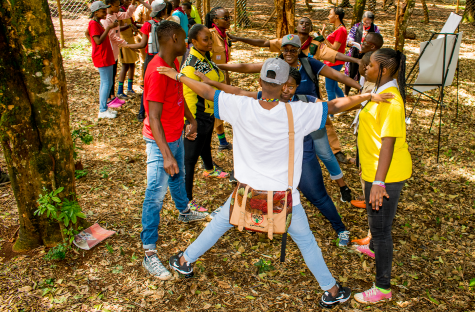 Students engage in a group activity during the Web Rangers