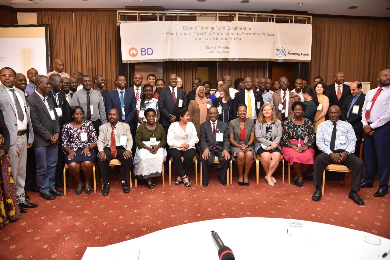 Participants pose for a group photo during Fleming fund meeting