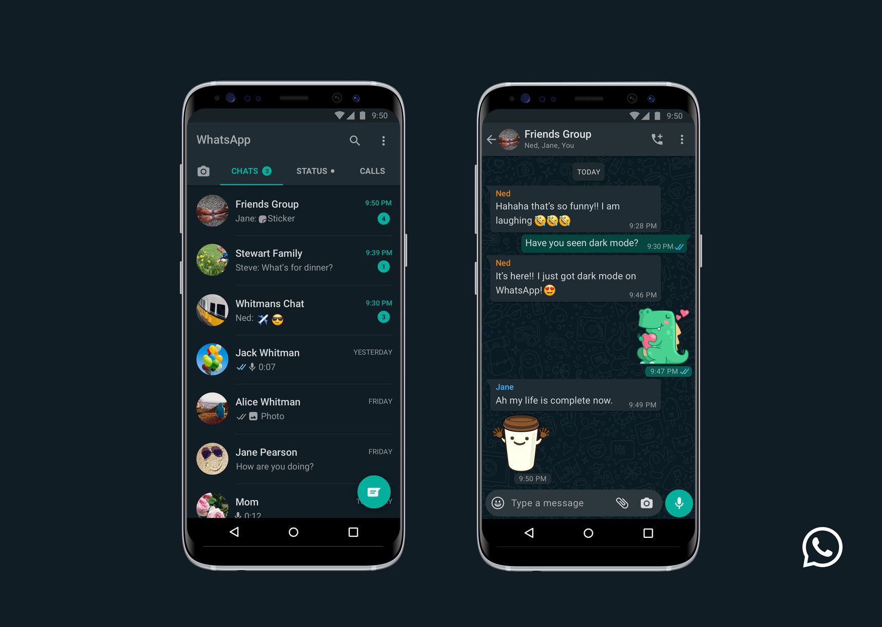 WhatsApp dark mode released for Android and iOS