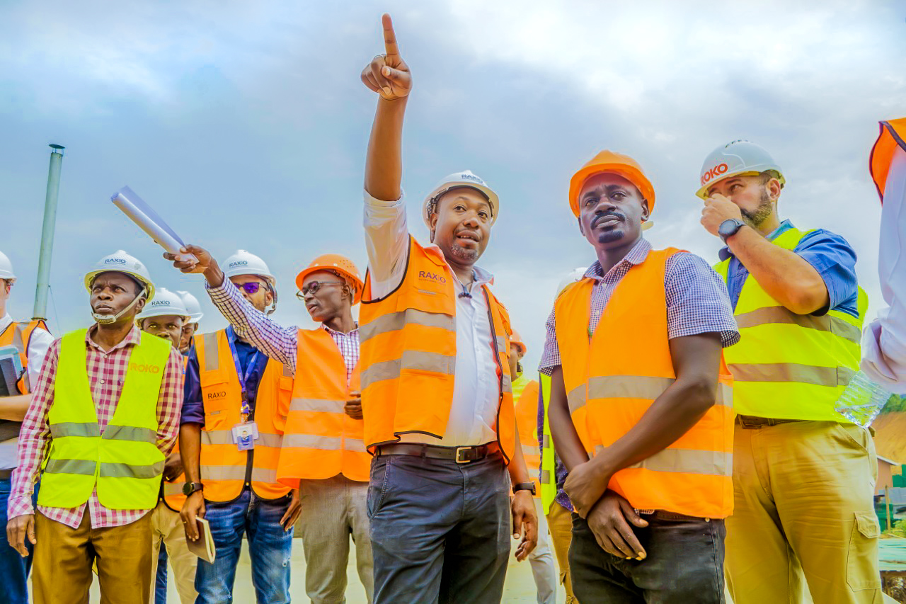 James Byaruhanga (third from right) with other project members at