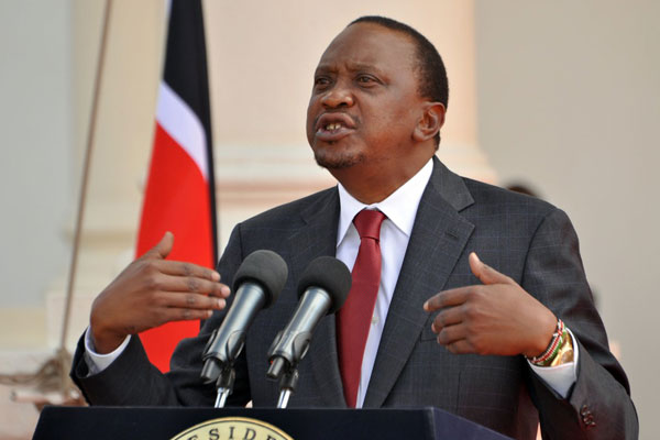 President Kenyatta during a past national address