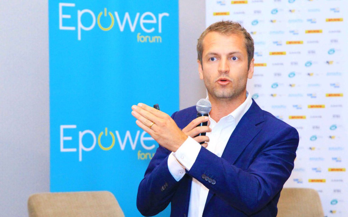 Sam Chappatte, CEO Jumia, Kenya adressing media at a past