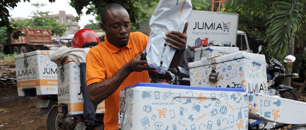 A Jumia delivery agent