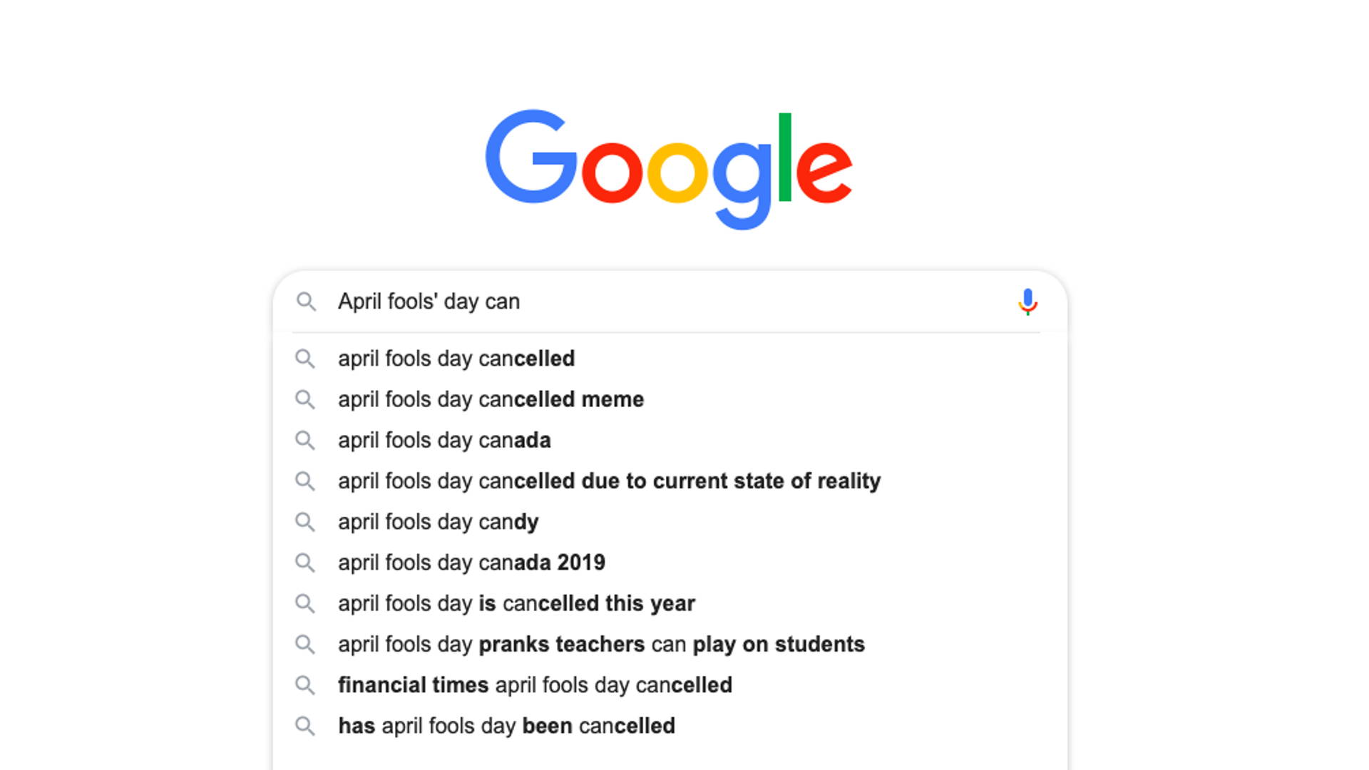 Google Puts Their April Fools Pranks On Hold