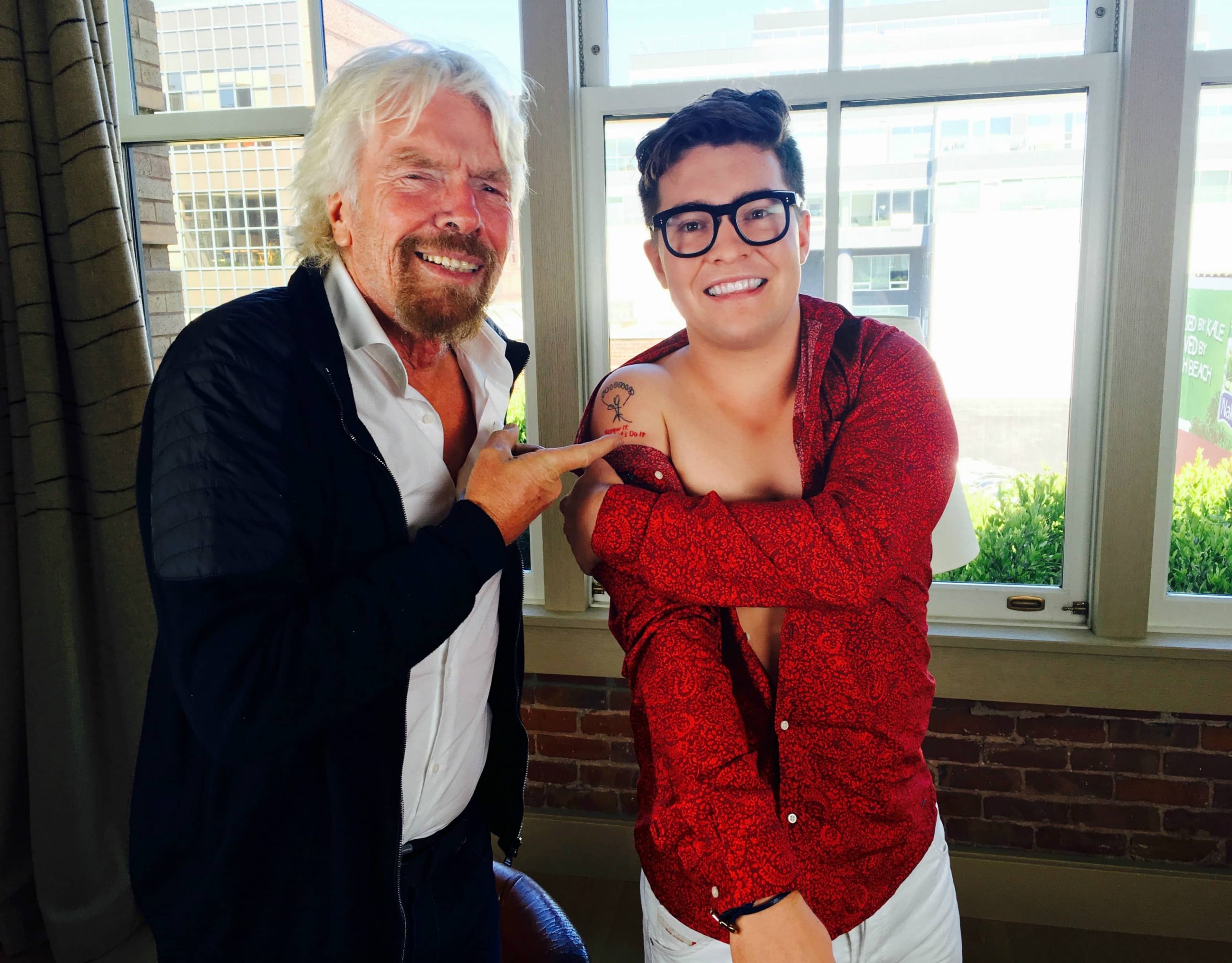 Founder of Virgin Group Richard Branson pictured with Unfiltered co-founder