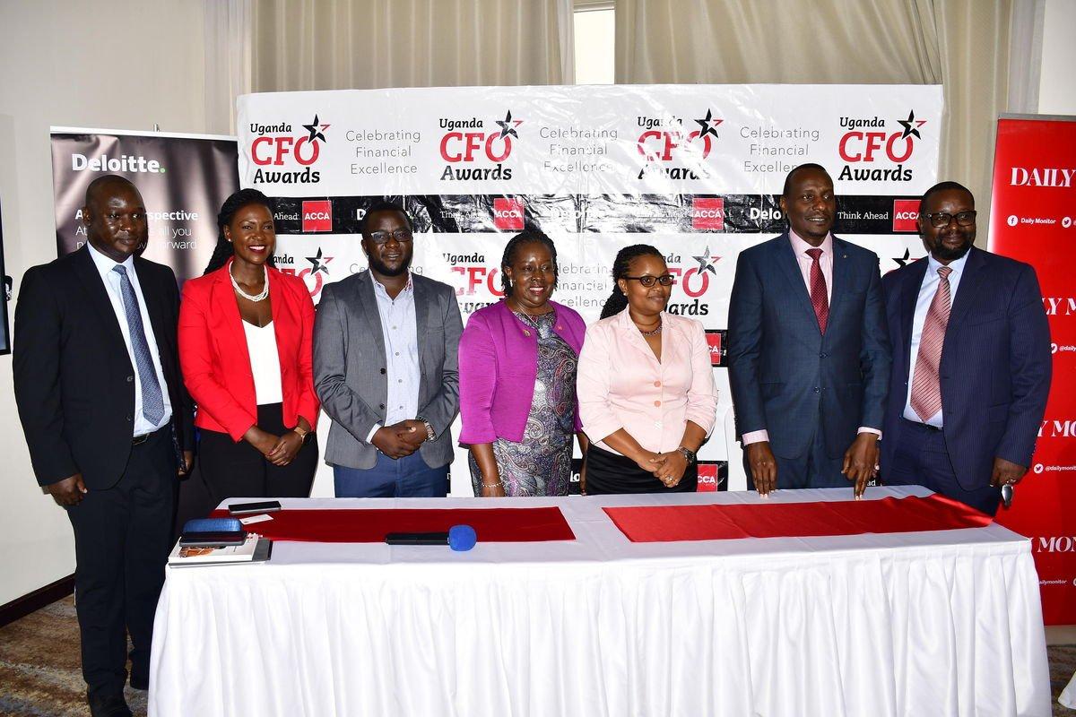 Officials at the launch of the CFO Awards on Thursday evening at Kampala Serena Hotel
