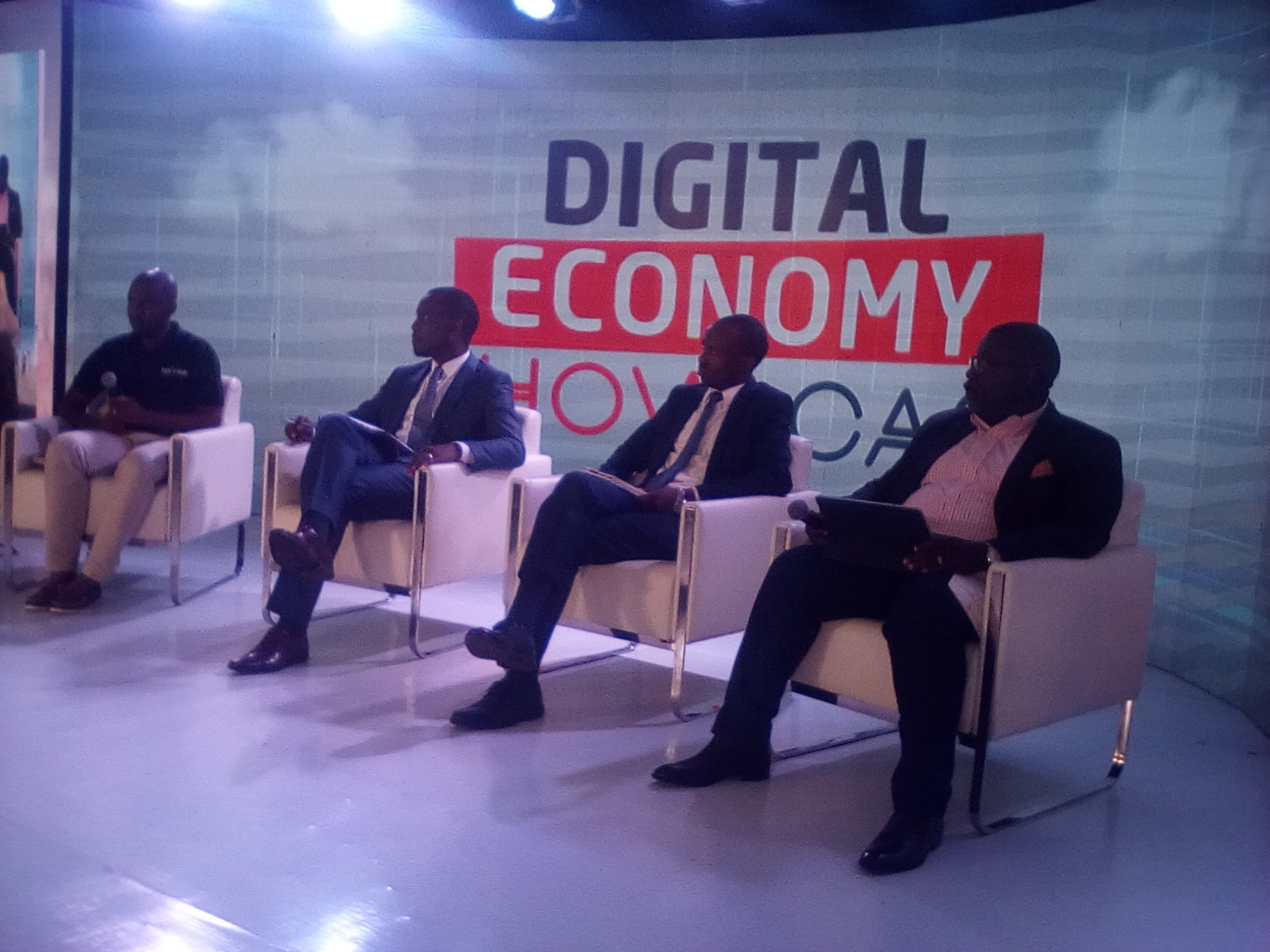 Panelists at the Digital Economy Conferene at Kampala Serena Hotel on Wednesday