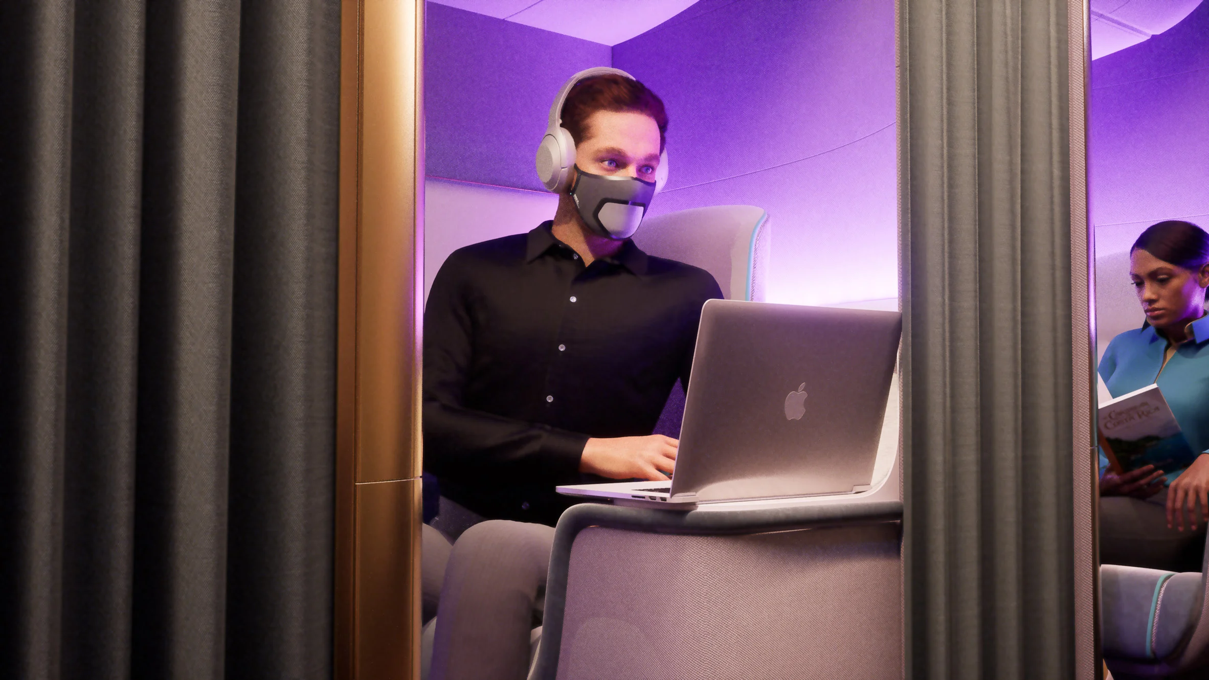 Voice-absorbing facemask