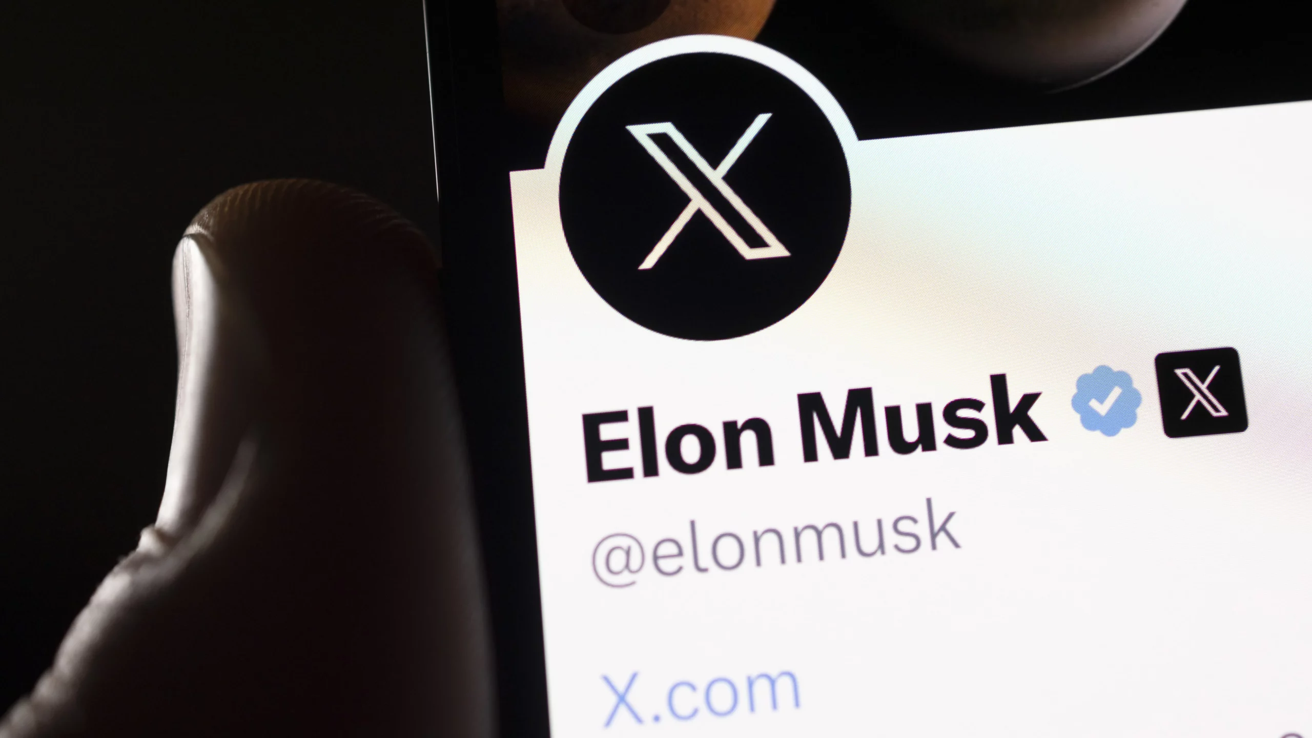 A shot of Elon Musk's Twitter X account