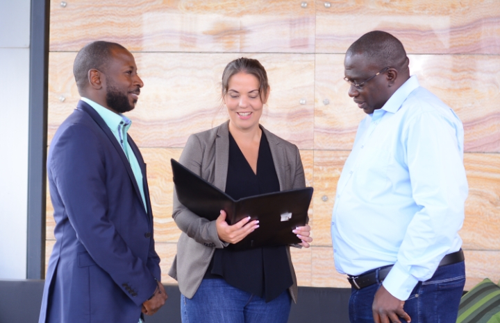 L-R: mTek director and co-founder Chris Osore, CEO Bente Krogmann and CTO and co-founder Felix Okoth. The insure-tech firm has secured an investment of USD 1.25m from Verod-Kepple Africa Ventures (VKAV) and Founders Factory Africa (FFA) as it sets its sights on expansion in East Africa.