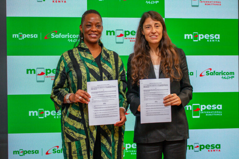 Esther Waititu, Chief Financial services officer Safaricom and Elsa Muzzolini, Chief Financial Services Officer for Safaricom Ethiopia