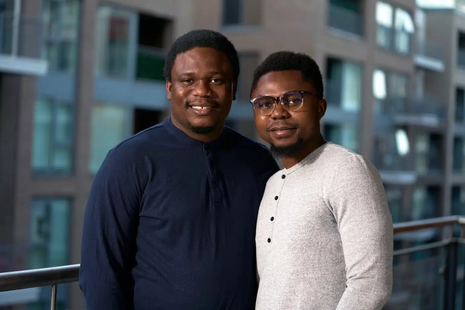 L-R: Moniepoint founders Tosin Eniolorunda and Felix Ike