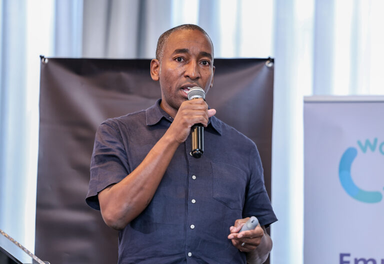 TikTok Head of Sales, Global Business Solutions, Sub-Saharan Africa, Carl Jordan, gives a speech during the TikTok for Business launch event held in Nairobi, Kenya.