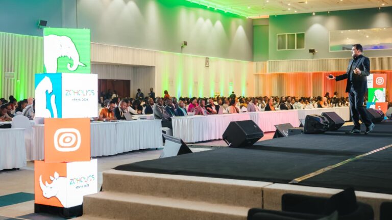 Veerakumar Natarajan, Country Head, Zoho Kenya, speaking at Zoholics 2026
